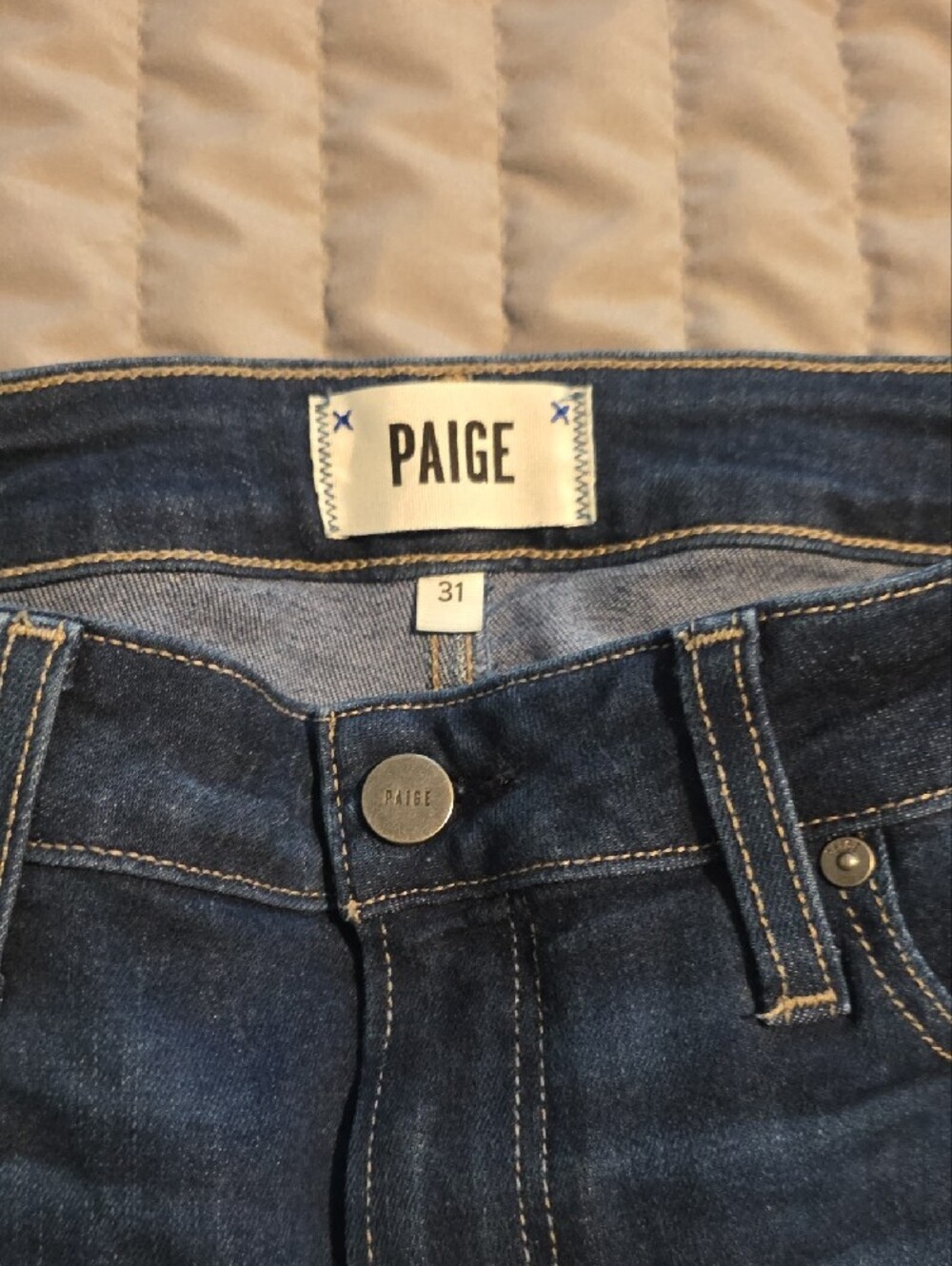 PAIGE Dark Blue Skinny Jeans - Picture 2 of 6